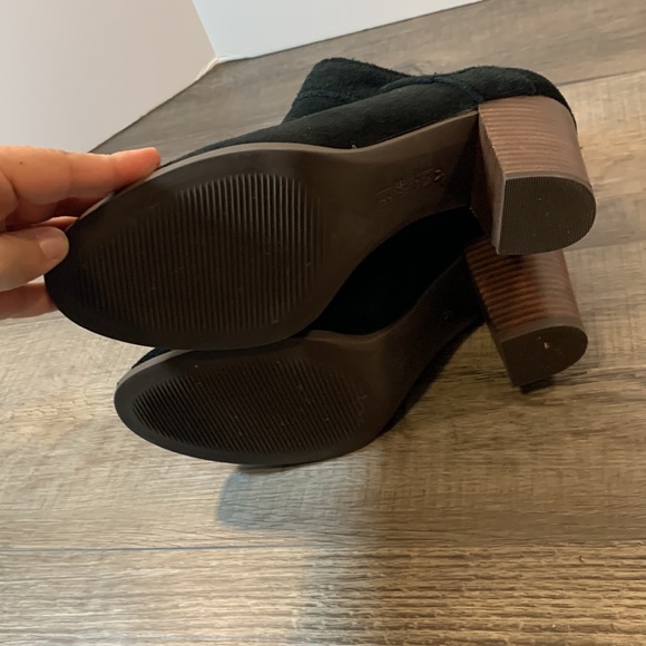 Kookaburra black suede heeled boots size 8 - Picture 6 of 8